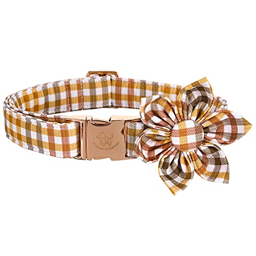 Elegant little tail Blumen-Hundehalsband für Hündinnen oder männliche Hunde, Herbst-Haustier-Halsband, verstellbare Hundehalsbänder mit Blumen-Geschenk für große Hunde von Elegant little tail