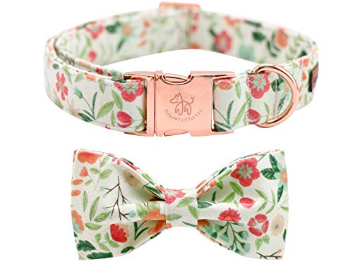 Elegant little tail Hundehalsband, Komfortables Hundehalsband mit Schleife, Floral Girl Pet Collar Verstellbare Hundehalsbänder für kleine, mittlere und große Hunde Elegant little tail Hundehalsband, Komfortables Hundehalsband mit Schleife, Floral Girl Pet Collar Verstellbare Hundehalsbänder für kleine, mittlere und große Hunde von Elegant little tail