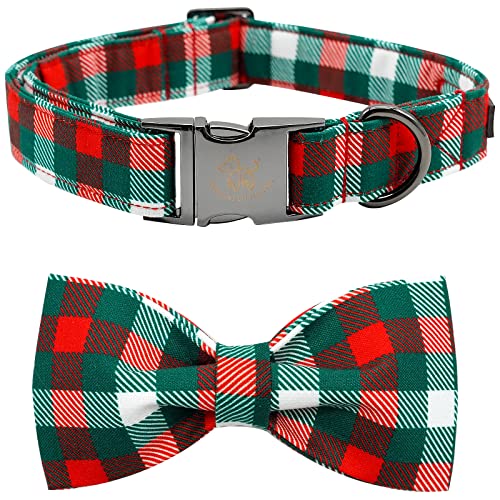 Elegant Little Tail Hundehalsband Mit Schleife - Weihnachten Kariertes Halsband für Kleine Mittelgroße Hunde, Junge Mädchen Hund Fliege Verstellbar Elegant Little Tail Hundehalsband Mit Schleife - Weihnachten Kariertes Halsband für Kleine Mittelgroße Hunde, Junge Mädchen Hund Fliege Verstellbar von Elegant little tail