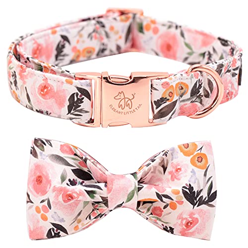 Elegant little tail Rosa Blumen-Hundehalsband, bequemes Hundehalsband mit Fliege, weiches Hundehalsband mit Fliege, Hundehalsbänder für X-Large Hunde Elegant little tail Rosa Blumen-Hundehalsband, bequemes Hundehalsband mit Fliege, weiches Hundehalsband mit Fliege, Hundehalsbänder für X-Large Hunde von Elegant little tail