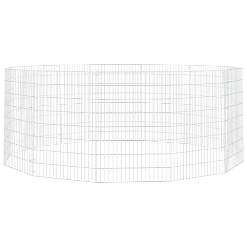 12-Piece Small Animal Playpen, 54x80cm Galvanized Iron Enclosure for Rabbits, Guinea Pigs & Hamsters, Durable & Portable Habitat for Indoor/Outdoor Use von Eleganz