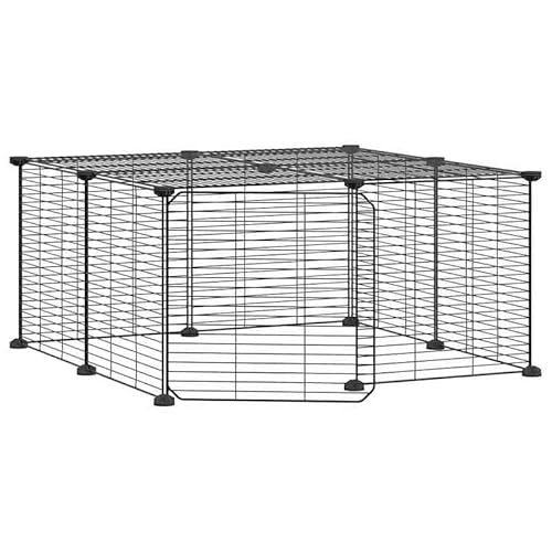 12-TLG. Haustierkäfig aus pulverbeschichtetem Stahl 35x35 cm mit Tür - Robuster und langlebiger Kleintierkäfig für Hamster, Kaninchen und Meerschweinchen - Ideal für Innenräume von Eleganz