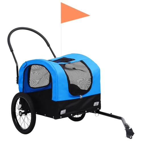 2-in-1 Fahrradanhänger und Buggy für Hunde - Oxford-Gewebe, Stahl, Aluminium - Leicht & Langlebig - Ideal für Outdoor-Aktivitäten 2-in-1 Fahrradanhänger und Buggy für Hunde - Oxford-Gewebe, Stahl, Aluminium - Leicht & Langlebig - Ideal für Outdoor-Aktivitäten von Eleganz