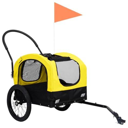 2-in-1 Fahrradanhänger & Buggy für Hunde - Oxford-Gewebe, Stahl & Aluminium - Leicht & Langlebig - Ideal für Outdoor-Aktivitäten 2-in-1 Fahrradanhänger & Buggy für Hunde - Oxford-Gewebe, Stahl & Aluminium - Leicht & Langlebig - Ideal für Outdoor-Aktivitäten von Eleganz