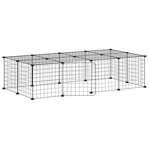 20-TLG. Haustierkäfig aus pulverbeschichtetem Stahl - 35x35 cm mit Tür - Robustes Gehege für Kleintiere wie Kaninchen & Meerschweinchen - Sicherer & langlebiger Lebensraum von Eleganz