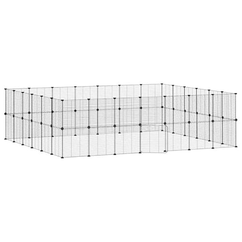 52-TLG. Haustierkäfig aus pulverbeschichtetem Stahl - 35x35 cm, schwarz - robuster & sicherer Lebensraum für Kleintiere - ideal für Hamster, Kaninchen & Co. von Eleganz