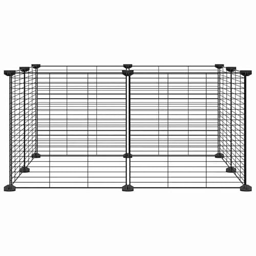 8-TLG. Haustierkäfig aus pulverbeschichtetem Stahl 35x35 cm - Robustes Gehege für Kleintiere wie Hamster, Kaninchen & Meerschweinchen - Leicht zu reinigen & platzsparend von Eleganz