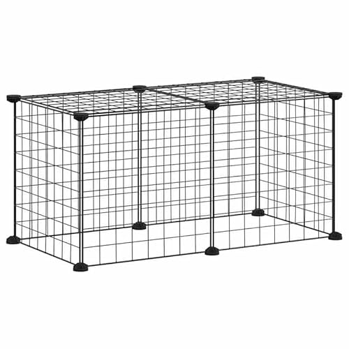 8-TLG. Haustierkäfig aus pulverbeschichtetem Stahl 35x35 cm - Robustes Gehege für Kleintiere wie Kaninchen & Meerschweinchen - Sicher & langlebig von Eleganz