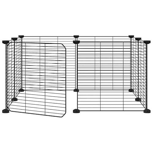 8-teiliger Haustierkäfig aus Stahl mit Tür - 35x35 cm - Ideal für Kleintiere wie Kaninchen & Meerschweinchen - Robust & Sicher von Eleganz