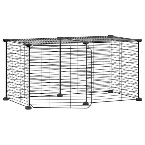 8-teiliger Haustierkäfig aus pulverbeschichtetem Stahl - 35x35 cm - Schwarzer Kleintierkäfig mit Tür - Robust & sicher für Nager & Kleintiere - Ideal für Haus & Garten 8-teiliger Haustierkäfig aus pulverbeschichtetem Stahl - 35x35 cm - Schwarzer Kleintierkäfig mit Tür - Robust & sicher für Nager & Kleintiere - Ideal für Haus & Garten von Eleganz