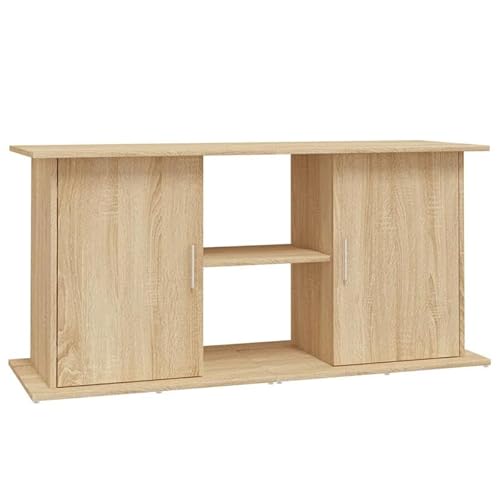 Aquariumständer Sonoma-Eiche 121x41x58 cm aus Holzwerkstoff – Stabiles Regal für Aquarienfilter & Pumpen, Platzsparend & Langlebig von Eleganz