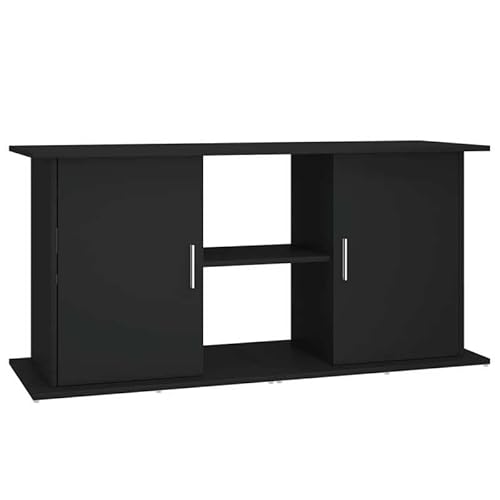 Aquariumständer aus Holzwerkstoff - Schwarz 121x41x58 cm - Stabiles Regal für Aquarienfilter & Pumpen - Platzsparend & Langlebig für Aquarien-Zubehör von Eleganz