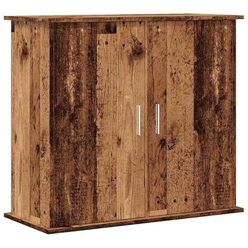 Aquariumständer aus Holzwerkstoff in Altholz-Optik 81x36x73 cm - Stabiler Stand für Aquarienfilter & Pumpen, ideal für Wohnzimmer oder Büro von Eleganz
