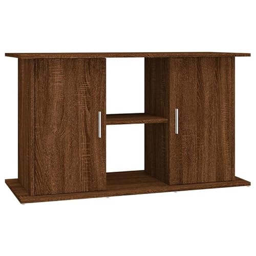 Aquariumständer aus Holzwerkstoff in Braun-Eichen-Optik - Stabiles Regal für Aquarienfilter & Pumpen (101x41x58 cm) - Platzsparend & langlebig für jedes Zuhause von Eleganz