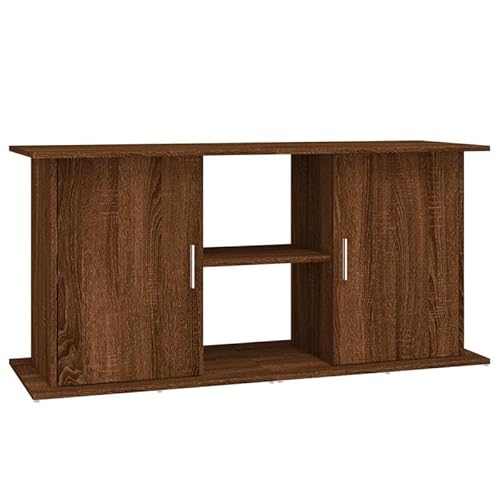 Aquariumständer aus Holzwerkstoff in Eichen-Optik (121x41x58 cm) - Stabiler & Stilvoller Unterschrank für Aquarienfilter & Pumpen - Perfekte Organisation & Ästhetik von Eleganz