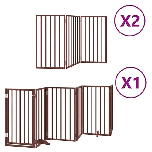Eleganz 12-TLG. Hundetor aus Pappelholz - Faltbar & stabil für Garten, Terrasse oder Balkon - Sicherheitsbarriere für Hunde - Naturbraun 600 cm Eleganz 12-TLG. Hundetor aus Pappelholz - Faltbar & stabil für Garten, Terrasse oder Balkon - Sicherheitsbarriere für Hunde - Naturbraun 600 cm von Eleganz