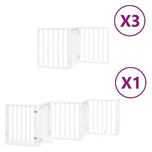 Eleganz 15-TLG. Hundetor aus Pappelholz, faltbar mit Tür - Weiß 750 cm - Ideal für Hundebesitzer - Sicher und langlebig für Garten und Terrasse Eleganz 15-TLG. Hundetor aus Pappelholz, faltbar mit Tür - Weiß 750 cm - Ideal für Hundebesitzer - Sicher und langlebig für Garten und Terrasse von Eleganz