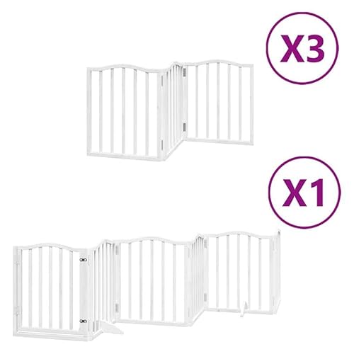 Eleganz 15-TLG. Hundetor mit Tür aus Pappelholz – Faltbar, Weiß, 750 cm – Ideal für Garten, Terrasse & Haus – Sicher & langlebig für Ihren Hund Eleganz 15-TLG. Hundetor mit Tür aus Pappelholz – Faltbar, Weiß, 750 cm – Ideal für Garten, Terrasse & Haus – Sicher & langlebig für Ihren Hund von Eleganz