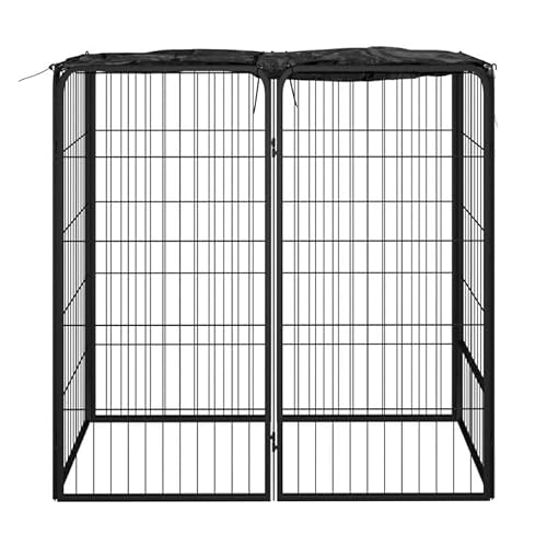 Eleganz 6-TLG. Hundelaufstall Schwarz 50x100cm aus pulverbeschichtetem Stahl - Langlebig & stabil für sicheren Hundetraining - Ideal für Garten & Terrasse Eleganz 6-TLG. Hundelaufstall Schwarz 50x100cm aus pulverbeschichtetem Stahl - Langlebig & stabil für sicheren Hundetraining - Ideal für Garten & Terrasse von Eleganz