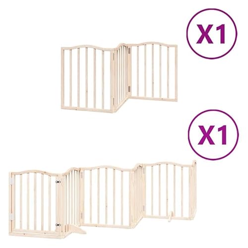 Eleganz 9-TLG. Hundetor mit Tür aus Pappelholz - faltbar bis 450 cm - robust & langlebig für Garten, Terrasse oder Balkon - ideal für Hundehalter Eleganz 9-TLG. Hundetor mit Tür aus Pappelholz - faltbar bis 450 cm - robust & langlebig für Garten, Terrasse oder Balkon - ideal für Hundehalter von Eleganz