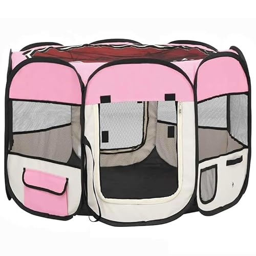 Eleganz Faltbarer Welpenlaufstall mit Tragetasche – 90x90x58 cm Rosa – Leicht & Stabil für Unterwegs – Ideal für Welpen & Junghunde – Hundegitter für Sicherheit & Komfort Eleganz Faltbarer Welpenlaufstall mit Tragetasche – 90x90x58 cm Rosa – Leicht & Stabil für Unterwegs – Ideal für Welpen & Junghunde – Hundegitter für Sicherheit & Komfort von Eleganz