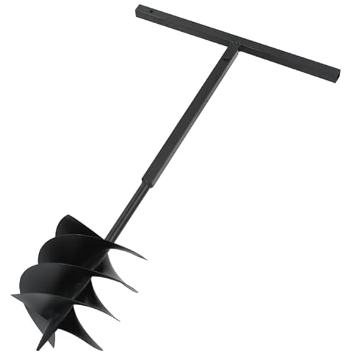 Eleganz Gartenbohrer Erdbohrer mit Griff für Bohrmaschine: Pflanzbohrer 250 mm mit 12 Verlängerungsrohr Stahl - Handerdbohrer Erdlochbohrer Brunnenbau Pfahlbohrer brunnenbohrgerät von Eleganz