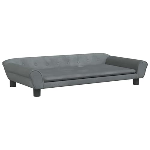 Eleganz Hundebett Dunkelgrau 100x50x21 cm Samt - Luxus Hundekorb mit weicher Polsterung für mittelgroße Hunde, waschbarer Bezug für einfache Reinig, perfekt für Wohnung oder Schlafzimmer Eleganz Hundebett Dunkelgrau 100x50x21 cm Samt - Luxus Hundekorb mit weicher Polsterung für mittelgroße Hunde, waschbarer Bezug für einfache Reinig, perfekt für Wohnung oder Schlafzimmer von Eleganz