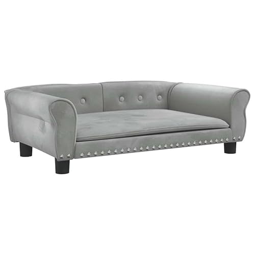 Eleganz Hundebett Hellgrau 95x55x30 cm - Samtweiches Hundebett für Hunde Aller Größen, waschbar & orthopädisch - Luxuskörbchen für Wohnung, Hundezimmer oder Reisen Eleganz Hundebett Hellgrau 95x55x30 cm - Samtweiches Hundebett für Hunde Aller Größen, waschbar & orthopädisch - Luxuskörbchen für Wohnung, Hundezimmer oder Reisen von Eleganz