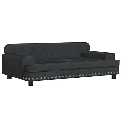 Eleganz Hundebett Schwarz 90x53x30 cm Samt - Luxus Hundekorb mit weicher Polsterung für Hunde Aller Größen, ideal für Wohnung, Haus & Reise Eleganz Hundebett Schwarz 90x53x30 cm Samt - Luxus Hundekorb mit weicher Polsterung für Hunde Aller Größen, ideal für Wohnung, Haus & Reise von Eleganz