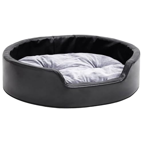 Eleganz Hundebett Schwarz-Grau 69x59x19 cm - Plüsch & Kunstleder Hundematte für Hunde Aller Größen, weich & wasserabweisend, ideal für Wohnung, Haus oder Hundekorb Eleganz Hundebett Schwarz-Grau 69x59x19 cm - Plüsch & Kunstleder Hundematte für Hunde Aller Größen, weich & wasserabweisend, ideal für Wohnung, Haus oder Hundekorb von Eleganz