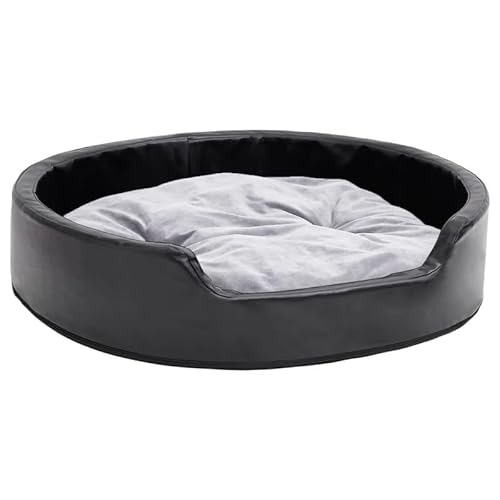 Eleganz Hundebett Schwarz-Grau 79x70x19 cm - Plüsch & Kunstleder Hundematte - Weich & Langlebig für Hunde - Ideal für Wohnung & Haus - Bequemer Schlafplatz für Ihren Liebling Eleganz Hundebett Schwarz-Grau 79x70x19 cm - Plüsch & Kunstleder Hundematte - Weich & Langlebig für Hunde - Ideal für Wohnung & Haus - Bequemer Schlafplatz für Ihren Liebling von Eleganz