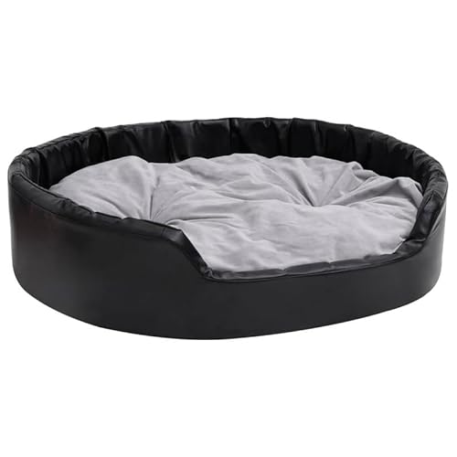 Eleganz Hundebett Schwarz-Grau 99x89x21 cm - Luxus Hundekorb mit Plüsch & Kunstleder für große Hunde - Extra weich & pflegeleicht - Ideal für Wohnung & Haus Eleganz Hundebett Schwarz-Grau 99x89x21 cm - Luxus Hundekorb mit Plüsch & Kunstleder für große Hunde - Extra weich & pflegeleicht - Ideal für Wohnung & Haus von Eleganz