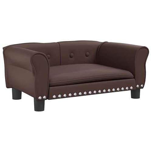 Eleganz Hundebett aus Kunstleder 70x45x30 cm - Weiches & pflegeleichtes Hundesofa für Hunde Aller Größen - Bequemer Schlafplatz für Wohnzimmer oder Schlafzimmer von Eleganz