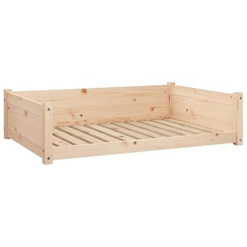 Eleganz Hundebett aus Massivholz Kiefer 105,5x75,5x28 cm | Langlebig & Strapazierfähig für Große Hunde | Orthopädische Schlafstelle für Gelenkentlastung | Natürliches Design für Wohnbereich Eleganz Hundebett aus Massivholz Kiefer 105,5x75,5x28 cm | Langlebig & Strapazierfähig für Große Hunde | Orthopädische Schlafstelle für Gelenkentlastung | Natürliches Design für Wohnbereich von Eleganz