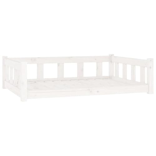 Eleganz Hundebett aus Massivholz Kiefer 105,5x75,5x28 cm - Langlebiges & Natürliches Hundebett für Mittelgroße Hunde - Bequemer Schlafplatz für Wohnung & Haus von Eleganz