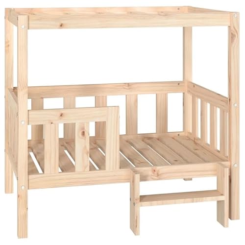 Eleganz Hundebett aus Massivholz Kiefer 95,5x73,5x90 cm - Langlebiges & Stabiles Hundebett für Große Hunde - Perfekt für Wohnung, Haus & Garten - Atmungsaktive Liegefläche für Optimalen Komfort von Eleganz