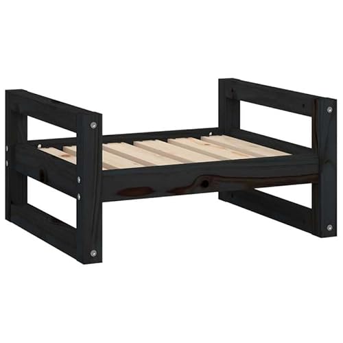 Eleganz Hundebett aus Massivholz Kiefer - Langlebiges & Stabiles Hundebett für mittelgroße Hunde (55,5x45,5x28 cm) - Bequemer Schlafplatz für Wohnung, Haus oder Garten von Eleganz