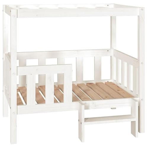 Eleganz Hundebett aus Massivholz Kiefer - Weiß 95,5x73,5x90 cm - Langlebiges & stabiles Hundebett für große Hunde - Perfekt für Wohnzimmer oder Schlafzimmer - Bequemer Schlafplatz für Ihren Liebling von Eleganz