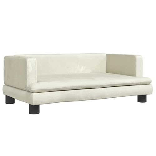 Eleganz Hundebett aus Samt 80x45x30 cm - Weiches Hundebett für Hunde Aller Größen, Atmungsaktive Hundematte mit waschbarem Bezug für Wohnung und Haus von Eleganz