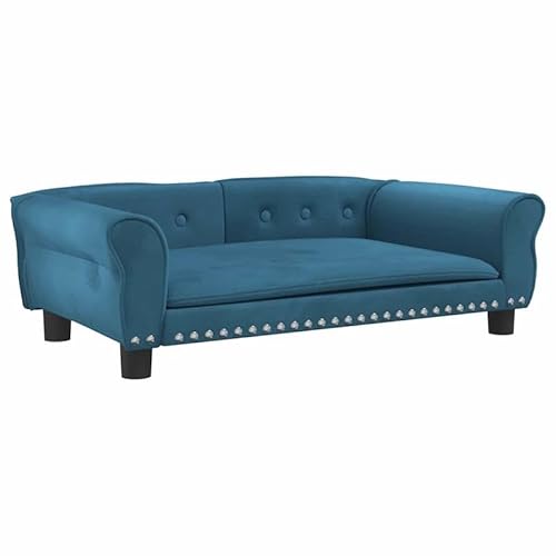 Eleganz Hundebett aus Samt 95x55x30 cm - Weiches & langlebiges Hundebett für mittelgroße Hunde, ideal für Wohnung & Haus, blau Eleganz Hundebett aus Samt 95x55x30 cm - Weiches & langlebiges Hundebett für mittelgroße Hunde, ideal für Wohnung & Haus, blau von Eleganz