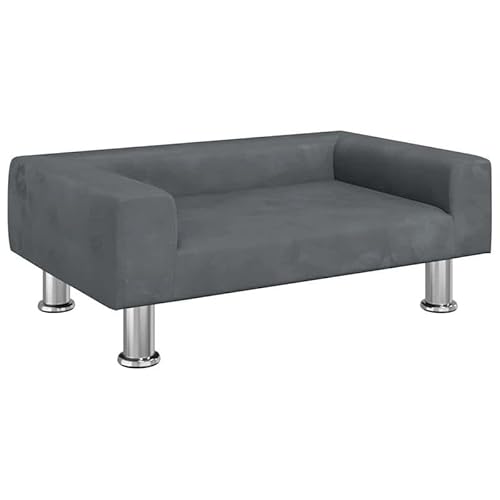 Eleganz Hundebett aus Samt Dunkelgrau 70x45x26,5 cm - Weiches & langlebiges Hundebett für kleine bis mittelgroße Hunde - Perfekt für Wohnung, Schlafzimmer oder Hundekorb Eleganz Hundebett aus Samt Dunkelgrau 70x45x26,5 cm - Weiches & langlebiges Hundebett für kleine bis mittelgroße Hunde - Perfekt für Wohnung, Schlafzimmer oder Hundekorb von Eleganz
