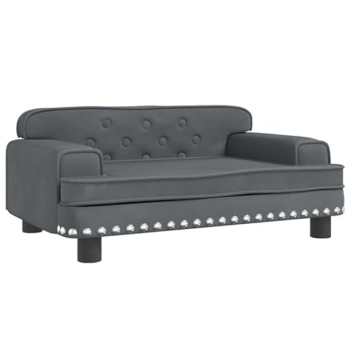 Eleganz Hundebett aus Samt & Kiefernholz - Dunkelgrau 70x45x30 cm - Weiches Hundebett für Hunde Aller Größen - Langlebig & pflegeleicht - Perfekt für Wohnung & Haus Eleganz Hundebett aus Samt & Kiefernholz - Dunkelgrau 70x45x30 cm - Weiches Hundebett für Hunde Aller Größen - Langlebig & pflegeleicht - Perfekt für Wohnung & Haus von Eleganz