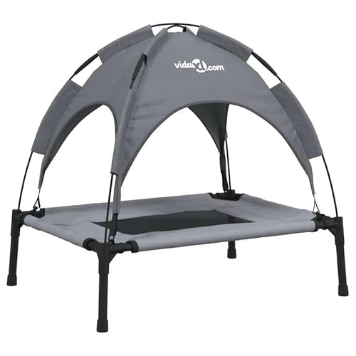 Eleganz Hundebett mit Dach - Wetterfeste Hundeliege aus Anthrazit Oxford-Gewebe & Stahl für Garten, Terrasse oder Balkon - Bequemer & Langlebiger Hundeschlafplatz Eleganz Hundebett mit Dach - Wetterfeste Hundeliege aus Anthrazit Oxford-Gewebe & Stahl für Garten, Terrasse oder Balkon - Bequemer & Langlebiger Hundeschlafplatz von Eleganz