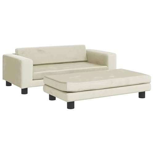 Eleganz Hundebett mit Verlängerung 100x50x30 cm - Samtbezug, weich & waschbar für große Hunde - Orthoplädische Hundematte für Gelenkschutz - Creme Eleganz Hundebett mit Verlängerung 100x50x30 cm - Samtbezug, weich & waschbar für große Hunde - Orthoplädische Hundematte für Gelenkschutz - Creme von Eleganz