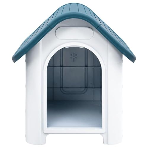 Eleganz Hundehütte Blau 59x75x66 cm - Wetterfeste Hundehütte aus Polypropylen für Garten, Terrasse oder Balkon - Ideal für kleine bis mittelgroße Hunde - Robust & pflegeleicht Eleganz Hundehütte Blau 59x75x66 cm - Wetterfeste Hundehütte aus Polypropylen für Garten, Terrasse oder Balkon - Ideal für kleine bis mittelgroße Hunde - Robust & pflegeleicht von Eleganz
