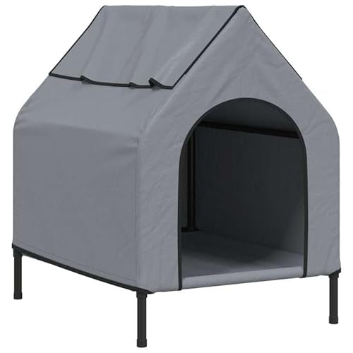 Eleganz Hundehütte aus Hellgrau Oxford-Gewebe und Stahl – Wetterfeste und langlebige Hundehütte für Garten, Terrasse oder Balkon – Ideal für alle Hunderassen Eleganz Hundehütte aus Hellgrau Oxford-Gewebe und Stahl – Wetterfeste und langlebige Hundehütte für Garten, Terrasse oder Balkon – Ideal für alle Hunderassen von Eleganz