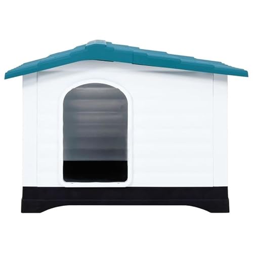 Eleganz Hundehütte aus Polypropylen - Blaue Hundehütte 90,5x68x66 cm für Garten, Terrasse oder Balkon - Wetterfest & langlebig - Ideal für kleine bis mittelgroße Hunde Eleganz Hundehütte aus Polypropylen - Blaue Hundehütte 90,5x68x66 cm für Garten, Terrasse oder Balkon - Wetterfest & langlebig - Ideal für kleine bis mittelgroße Hunde von Eleganz