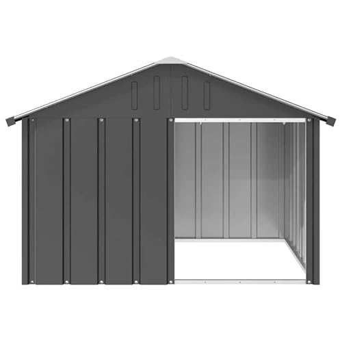 Eleganz Hundehütte aus verzinktem Stahl 116,5x103x81,5 cm - Wetterfest & langlebig für Garten, Terrasse oder Hof - Ideal für mittelgroße Hunde - Anthrazit Eleganz Hundehütte aus verzinktem Stahl 116,5x103x81,5 cm - Wetterfest & langlebig für Garten, Terrasse oder Hof - Ideal für mittelgroße Hunde - Anthrazit von Eleganz