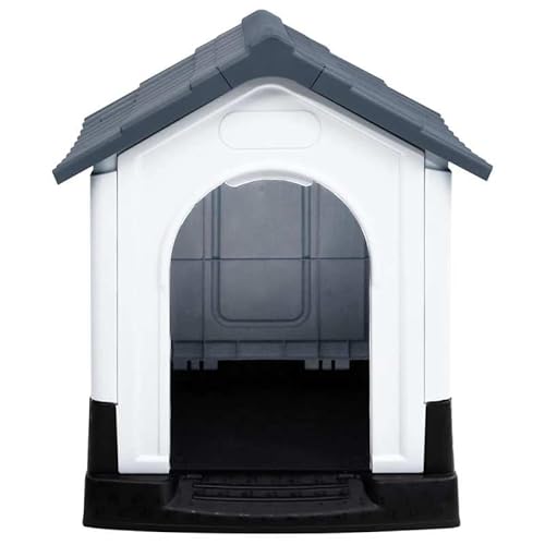 Eleganz Hundehütte grau 57x68x66 cm aus Polypropylen - Wetterfeste Hundehütte für Garten, Terrasse oder Balkon - Leicht zu reinigen & langlebig - Ideal für kleine bis mittelgroße Hunde Eleganz Hundehütte grau 57x68x66 cm aus Polypropylen - Wetterfeste Hundehütte für Garten, Terrasse oder Balkon - Leicht zu reinigen & langlebig - Ideal für kleine bis mittelgroße Hunde von Eleganz