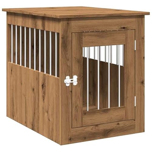 Eleganz Hundekäfig Möbelstil Artisan-Eiche 55x75x65 cm - Stilvoller Hundebedarf aus Holzwerkstoff, Platzsparend & Langlebig für Wohnzimmer oder Schlafzimmer Eleganz Hundekäfig Möbelstil Artisan-Eiche 55x75x65 cm - Stilvoller Hundebedarf aus Holzwerkstoff, Platzsparend & Langlebig für Wohnzimmer oder Schlafzimmer von Eleganz